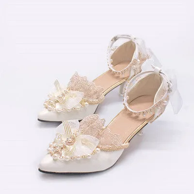One Night~Pointy Toe Wedding Bride Lolita Heels