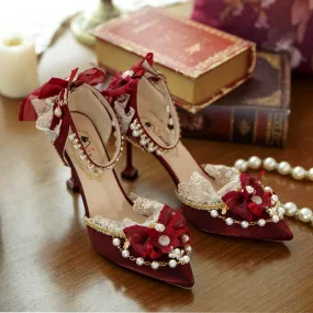 One Night~Pointy Toe Wedding Bride Lolita Heels