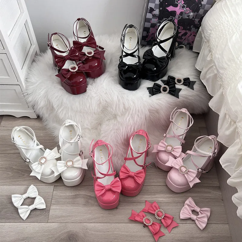 Original Lolita Sweet Japanese Elegant Strappy Princess High Heels