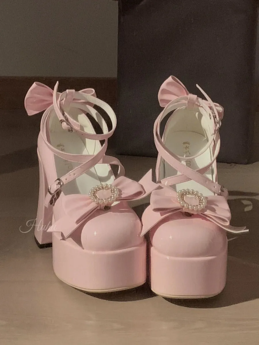 Original Lolita Sweet Japanese Elegant Strappy Princess High Heels