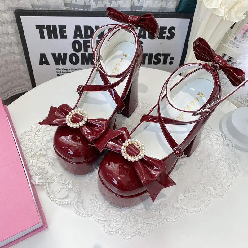 Original Lolita Sweet Japanese Elegant Strappy Princess High Heels