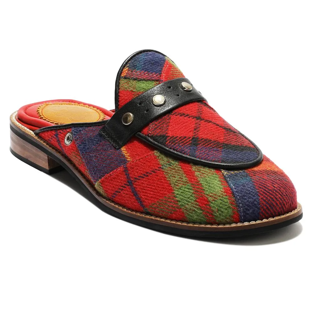 Red Tartans Mule_ For Women (discontinued)