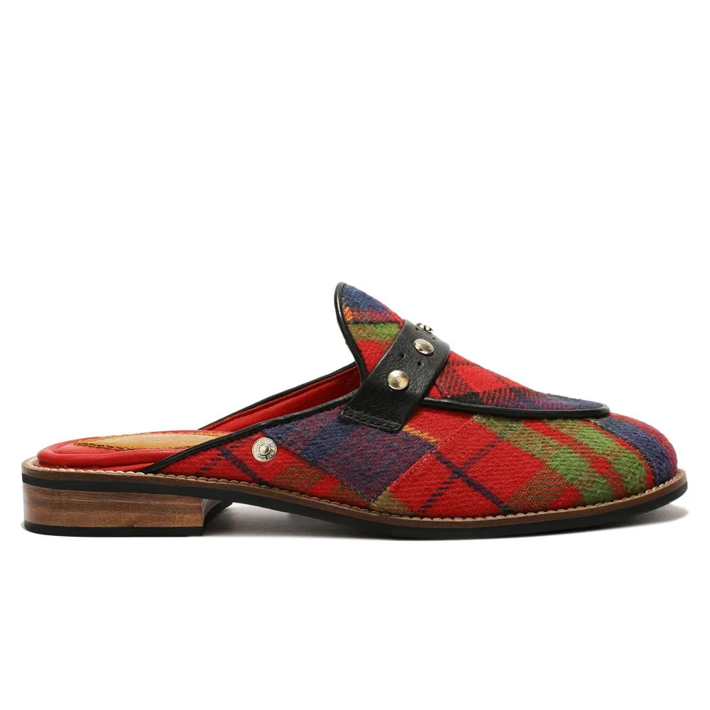 Red Tartans Mule_ For Women (discontinued)
