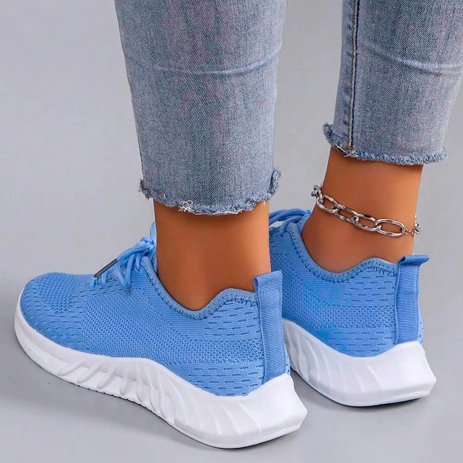 Running Shoes for Women,Women's Fashion Sneakers Slip On Closed Toe Walking Shoes Breathable Athletic Running Sneaker