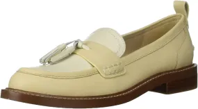 Sam Edelman Caylia Eggshell/Modern Ivory Almond Toe Stacked Heel Slip On Loafers