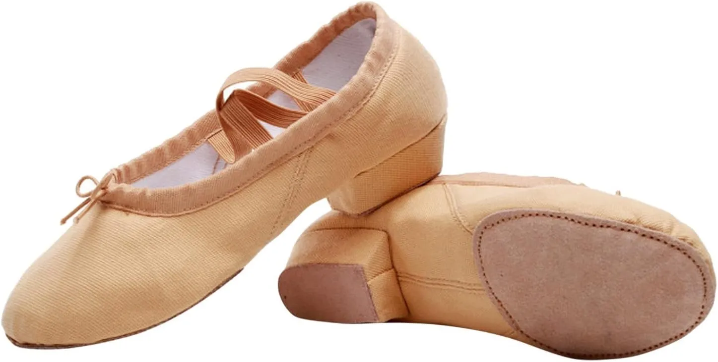 Sandals Women Comfortable Walking Women's Canvas Dance Shoes Soft Soled Training Shoes Ballet Shoes Business Heels Women