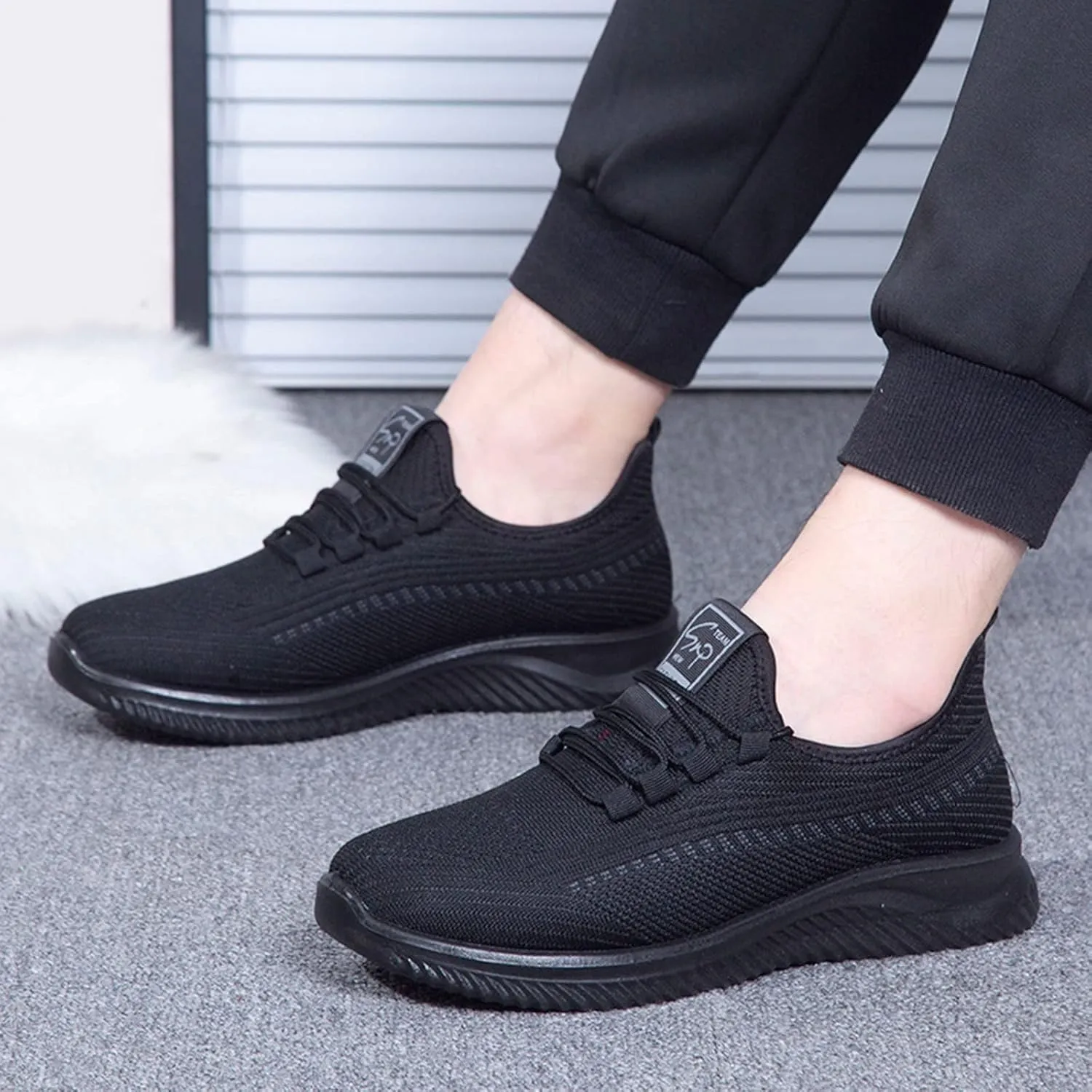 Shoes for Men Soft Cushions Athletic Comfortable Running Solid Color Work Street Shoes
