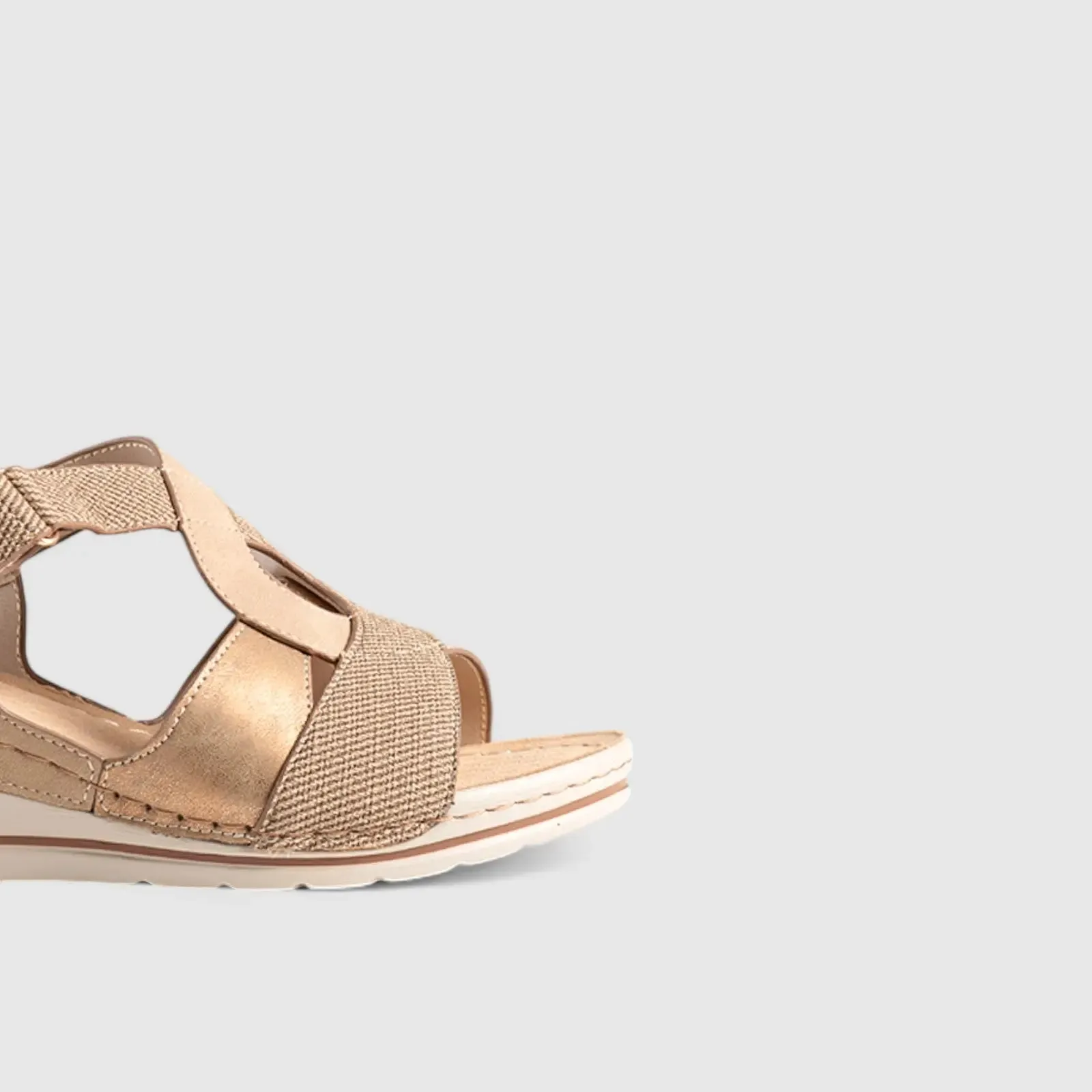 Soft Style Lenny Wedge Sandal Camel 01487