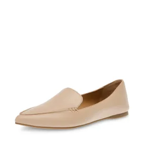 Steve Madden Feather Natural Leather Pointed Toe Slip On Flat Fashion Loafers