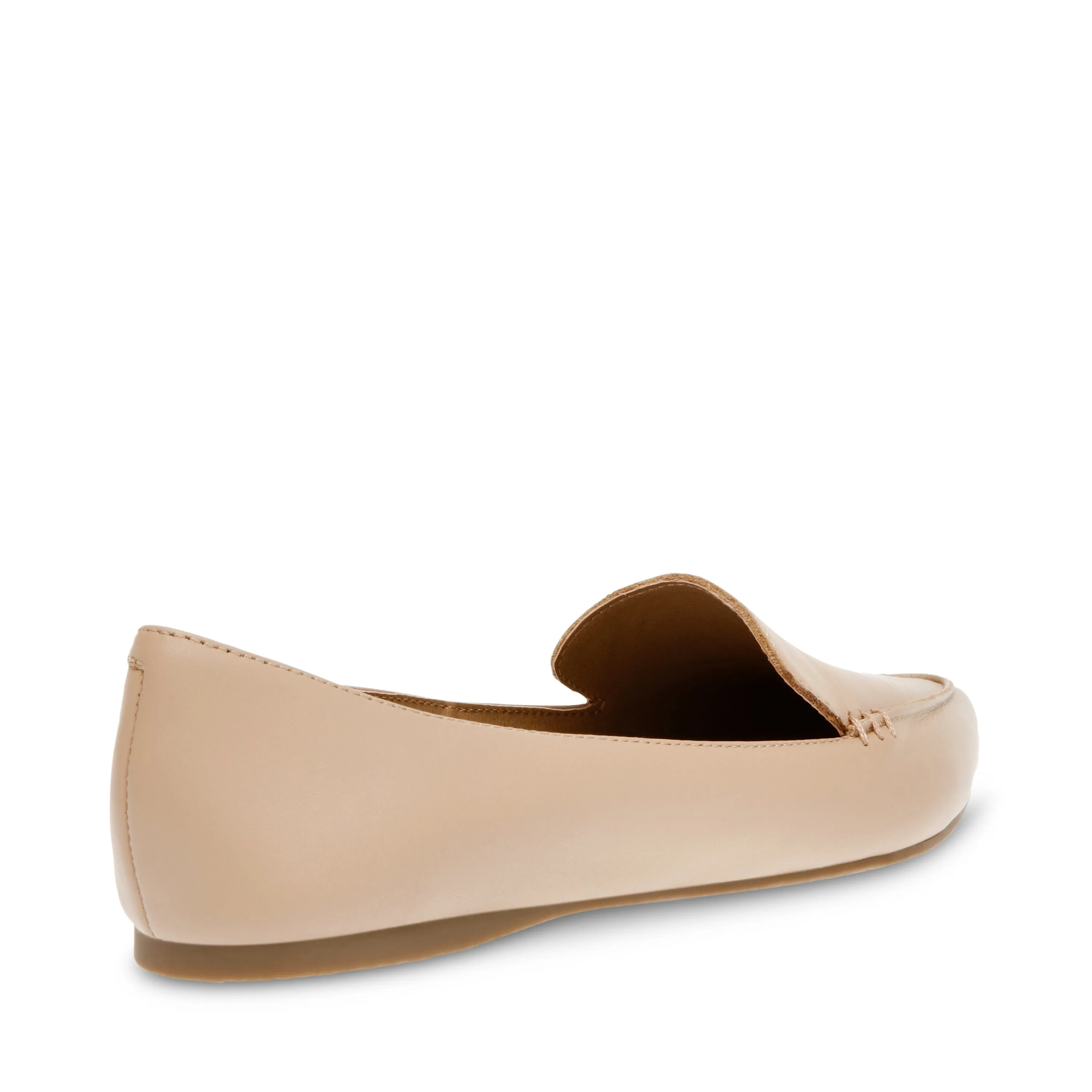 Steve Madden Feather Natural Leather Pointed Toe Slip On Flat Fashion Loafers