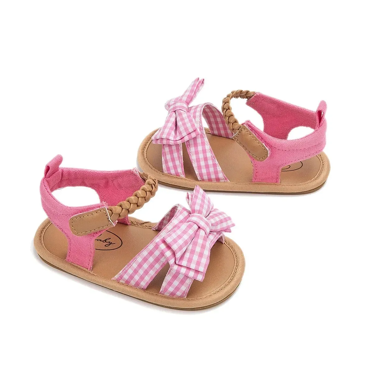 The Sally Mae Gingham Sandals for Baby Girls