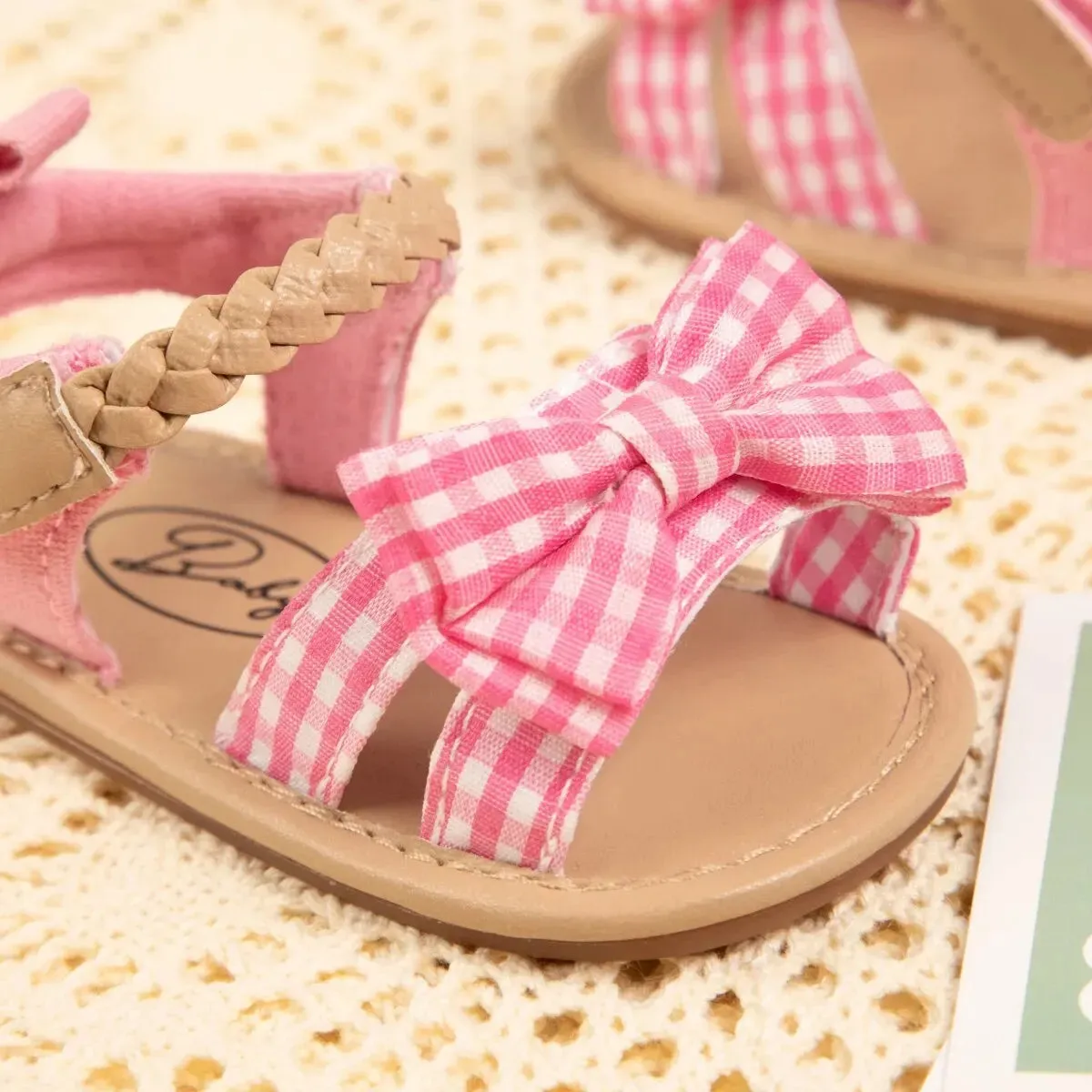 The Sally Mae Gingham Sandals for Baby Girls