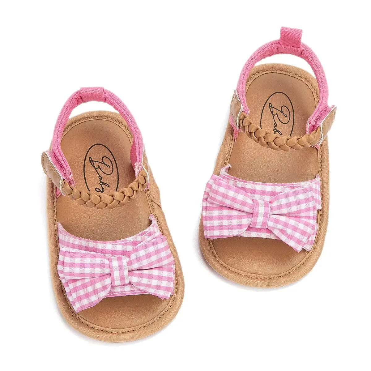 The Sally Mae Gingham Sandals for Baby Girls