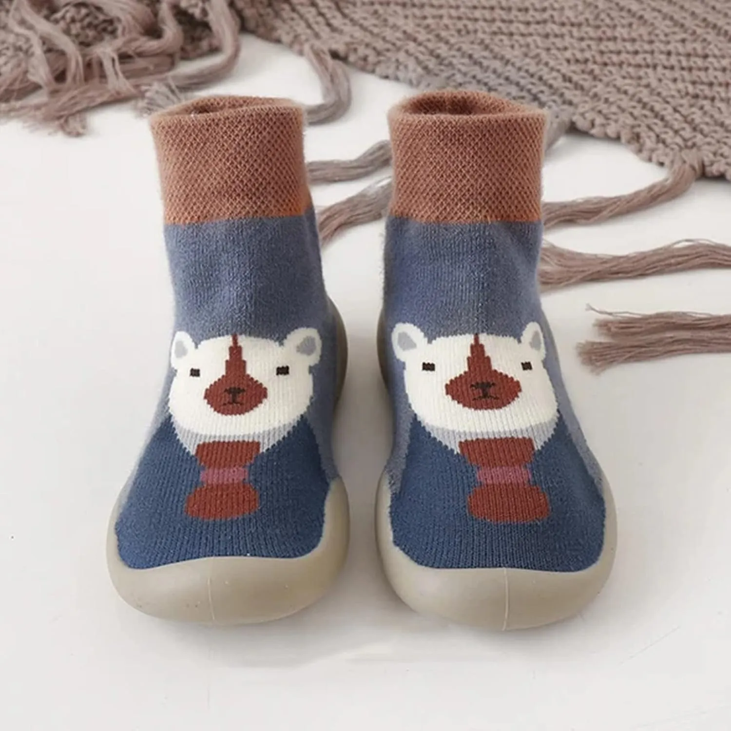 Toddler Sock Shoes,Baby Winter Warm Shoes Cartoon Christmas Deer Shape Shoes Baby Soft Sole Shoes Baby Shoes