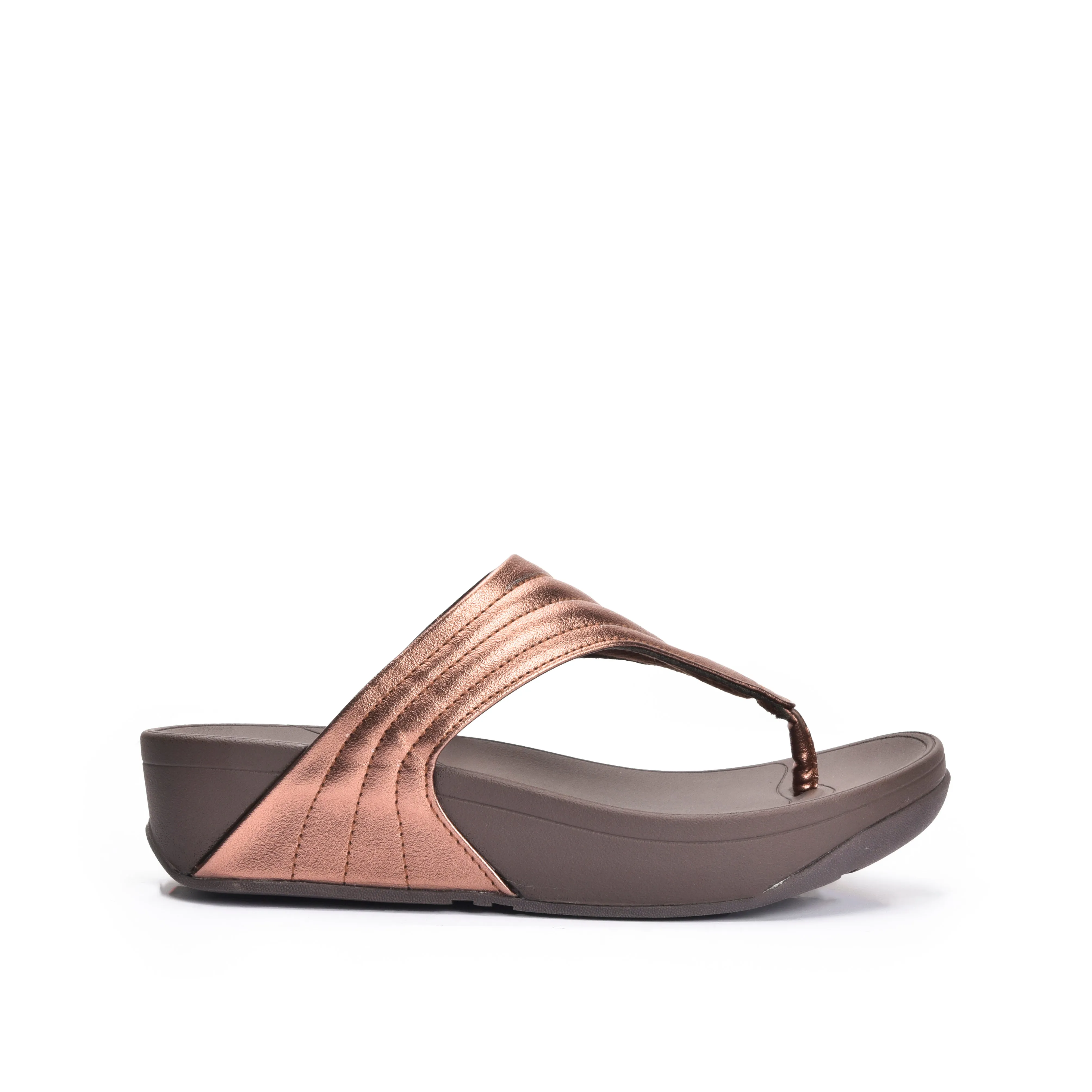 Trendy Bronze Metallic Flip-Flops | 750R-BX