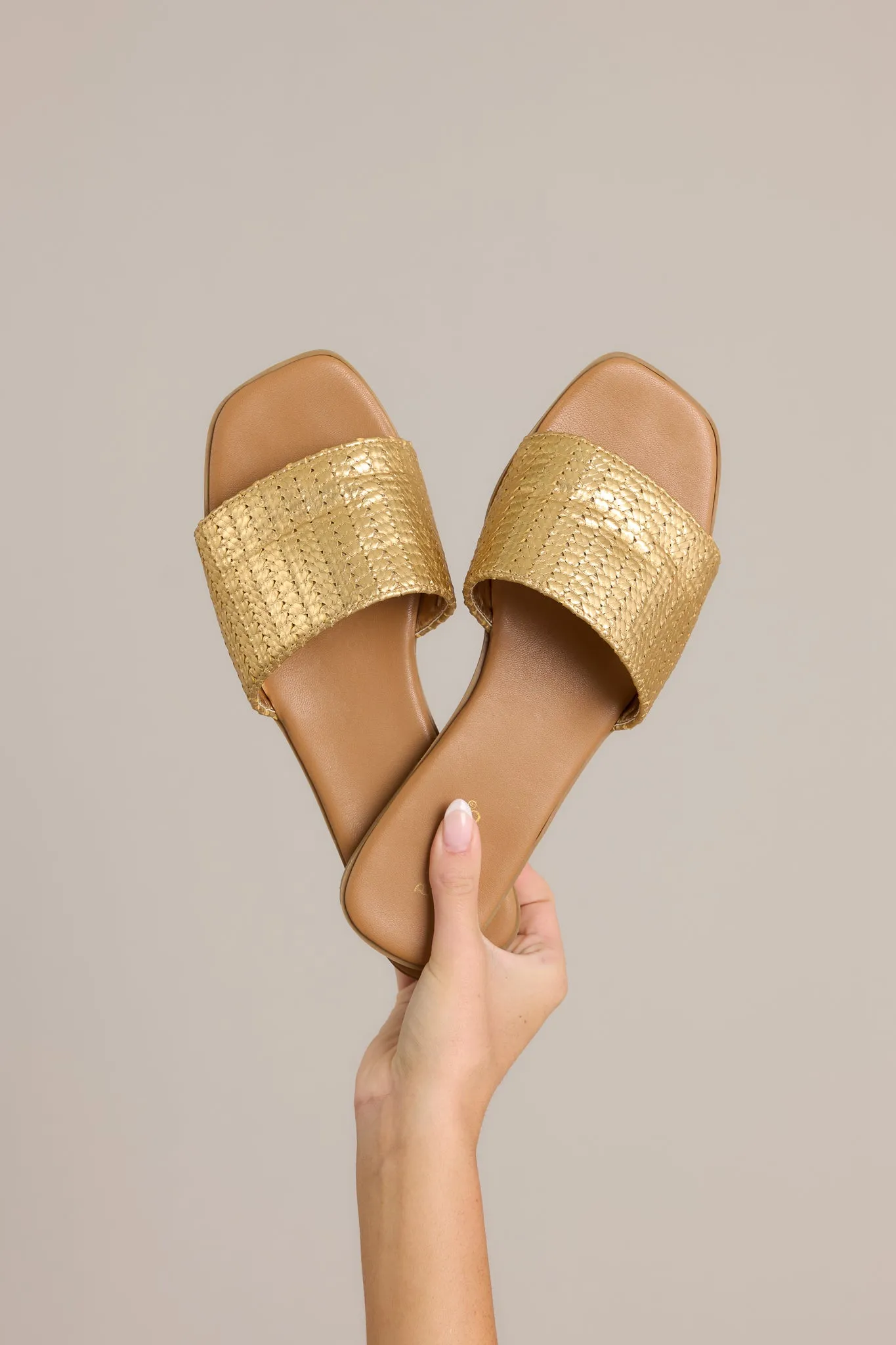 Walk Confidently Gold Sandals