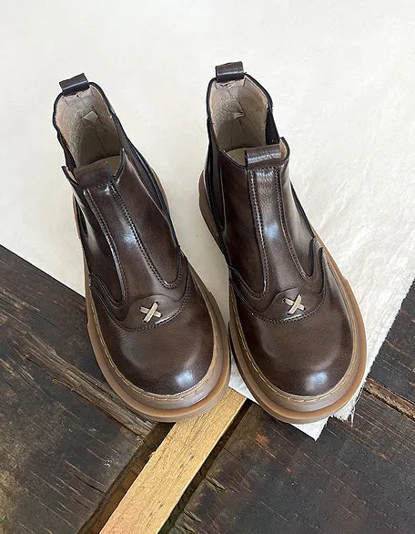 Winter Comfortable Round Toe Chelsea Boots