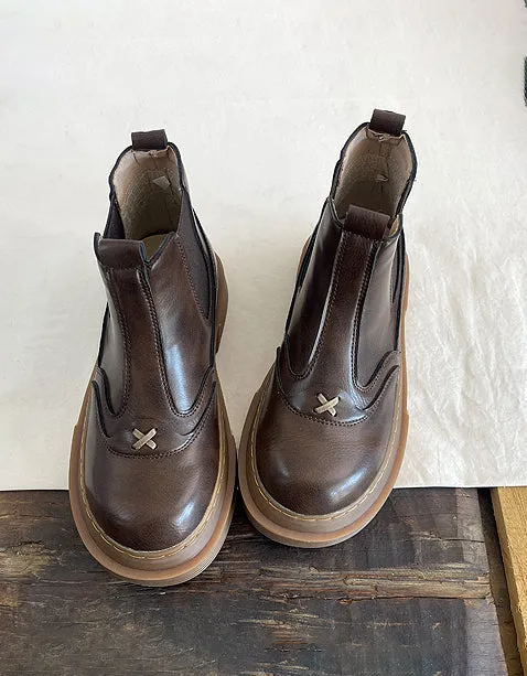 Winter Comfortable Round Toe Chelsea Boots