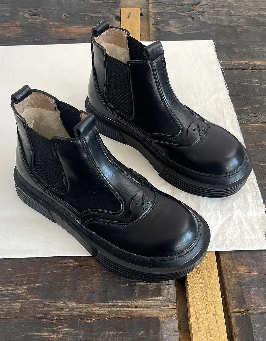 Winter Comfortable Round Toe Chelsea Boots