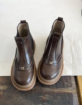 Winter Comfortable Round Toe Chelsea Boots