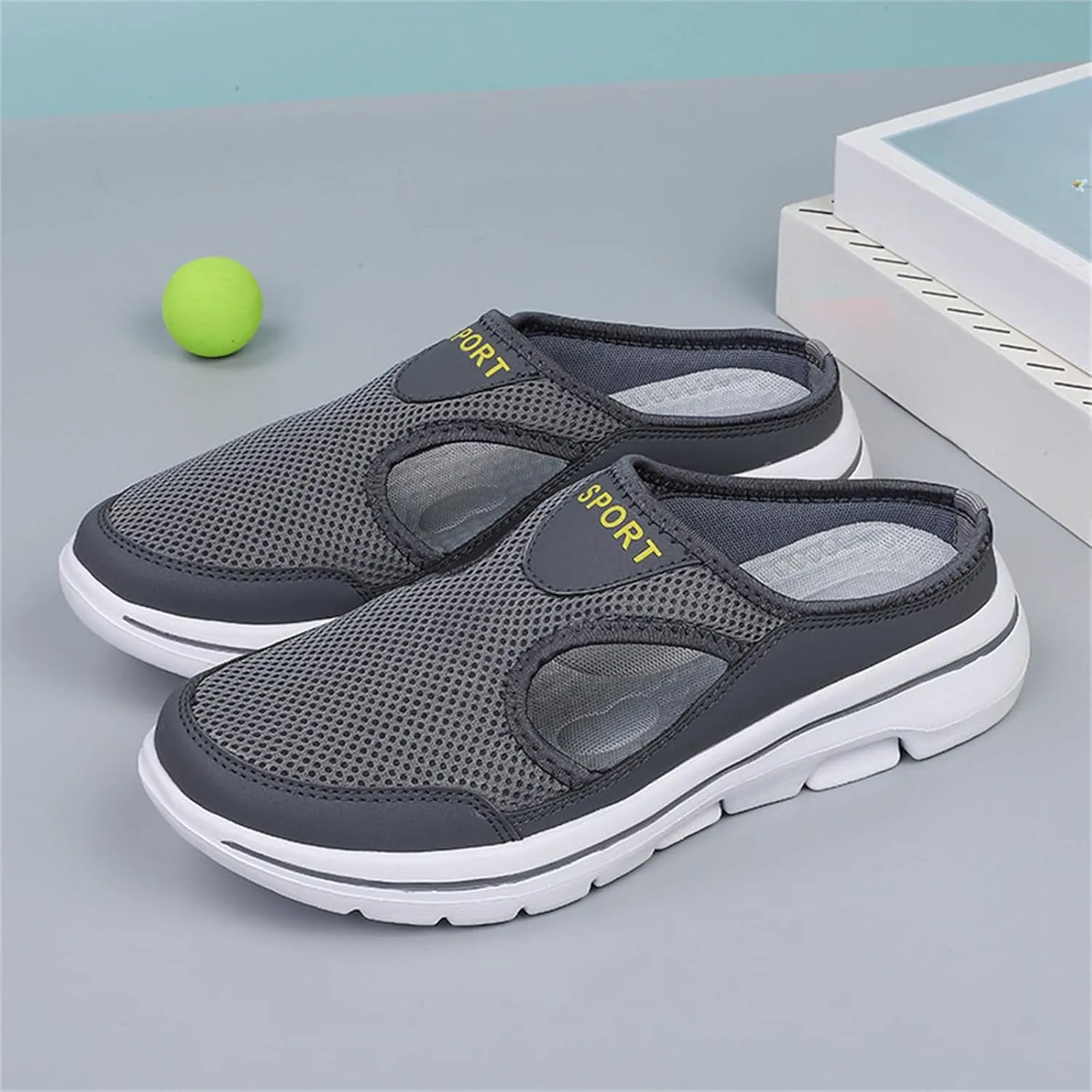 Womens Comfort Breathable Support Sandals Non Slip Orthopedic Sports Sandals Outdoor Casual Walking Slip Sneakers Mules Closed Toe Lightweight Open Back Breathable Slippers for Women Men