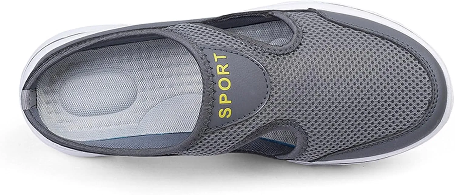 Womens Comfort Breathable Support Sandals Non Slip Orthopedic Sports Sandals Outdoor Casual Walking Slip Sneakers Mules Closed Toe Lightweight Open Back Breathable Slippers for Women Men