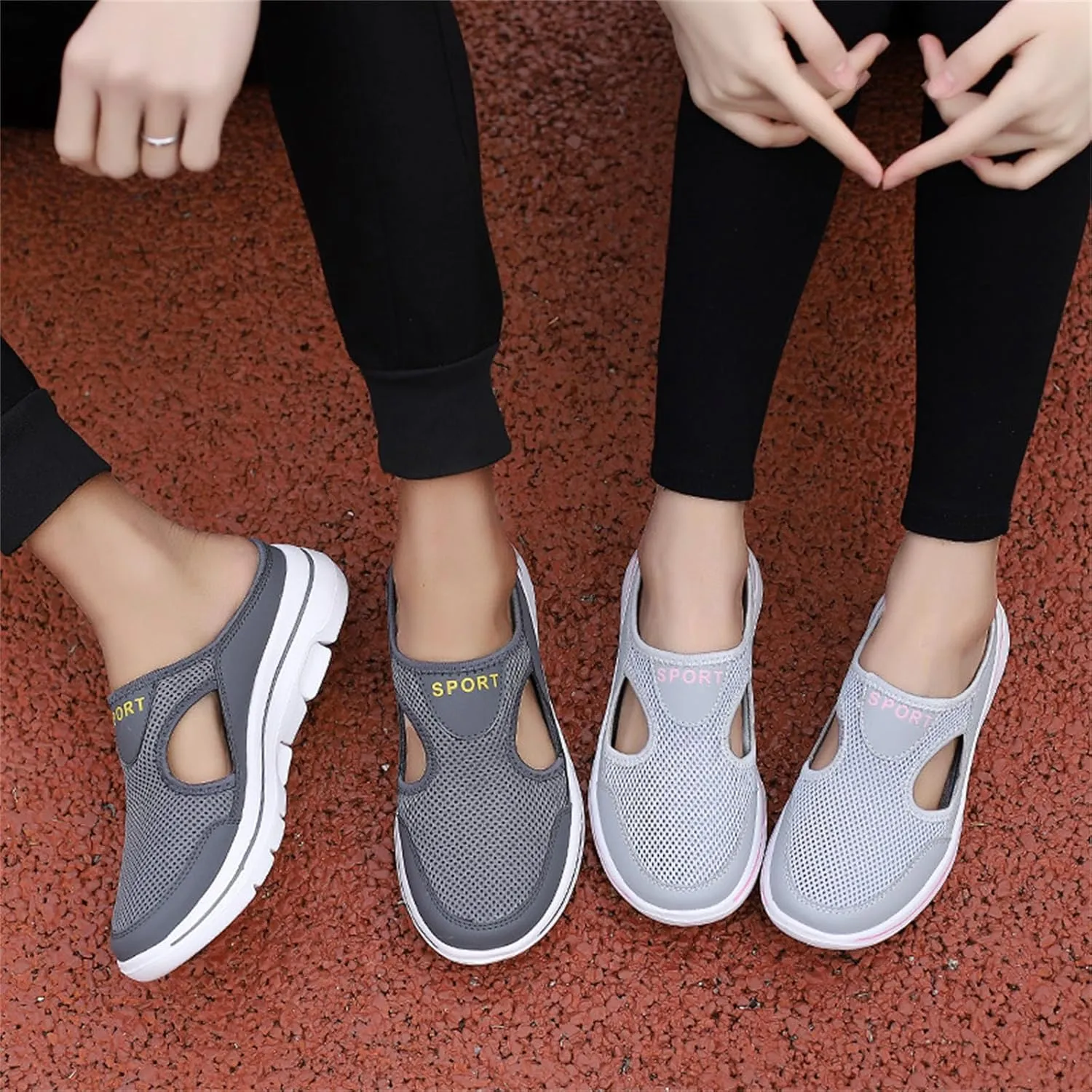 Womens Comfort Breathable Support Sandals Non Slip Orthopedic Sports Sandals Outdoor Casual Walking Slip Sneakers Mules Closed Toe Lightweight Open Back Breathable Slippers for Women Men