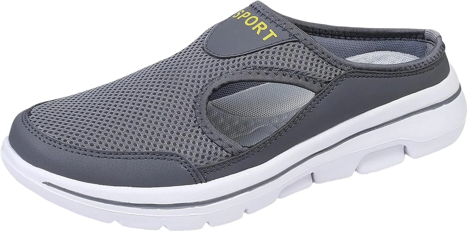Womens Comfort Breathable Support Sandals Non Slip Orthopedic Sports Sandals Outdoor Casual Walking Slip Sneakers Mules Closed Toe Lightweight Open Back Breathable Slippers for Women Men