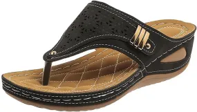 Womens Sandals Dressy Arch Support Wedge Slides For Woman Soft Cushion Flip Flops Women Casual Indoor Slippers
