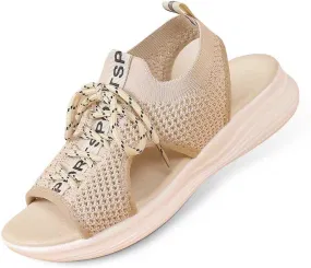Women's Summer Fashion Cloth Breathable Open Toed Sandals Comfortable Platform Shoes Hike Sandal