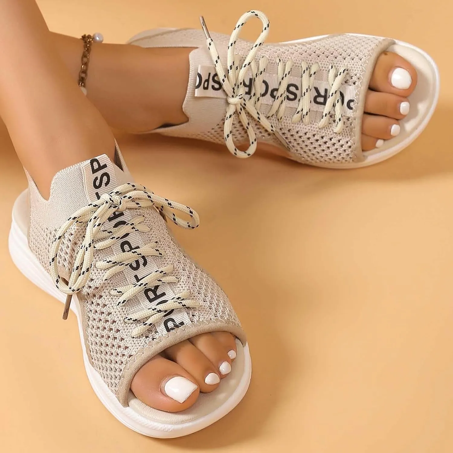 Women's Summer Fashion Cloth Breathable Open Toed Sandals Comfortable Platform Shoes Hike Sandal