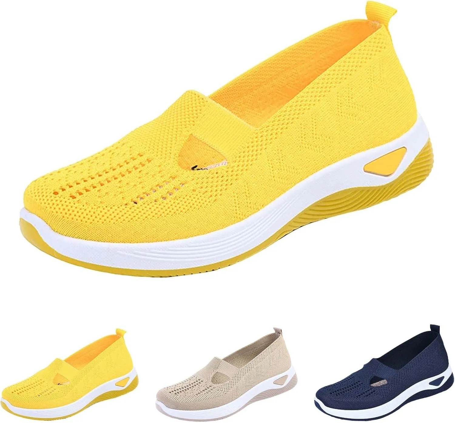 Women's Woven Orthopedic Breathable Soft Shoes Tennis Shoes Womens Dressy Women's Casual Shoes Slip On Sneakers Platform Tennis Shoe Trainers Shoe