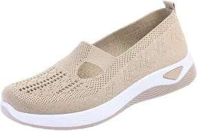 Women's Woven Orthopedic Breathable Soft Shoes Tennis Shoes Womens Dressy Women's Casual Shoes Slip On Sneakers Platform Tennis Shoe Trainers Shoe