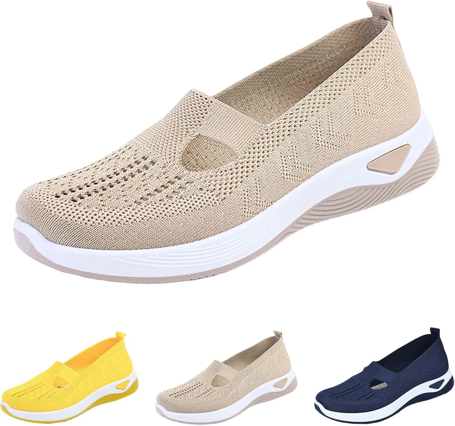 Women's Woven Orthopedic Breathable Soft Shoes Tennis Shoes Womens Dressy Women's Casual Shoes Slip On Sneakers Platform Tennis Shoe Trainers Shoe