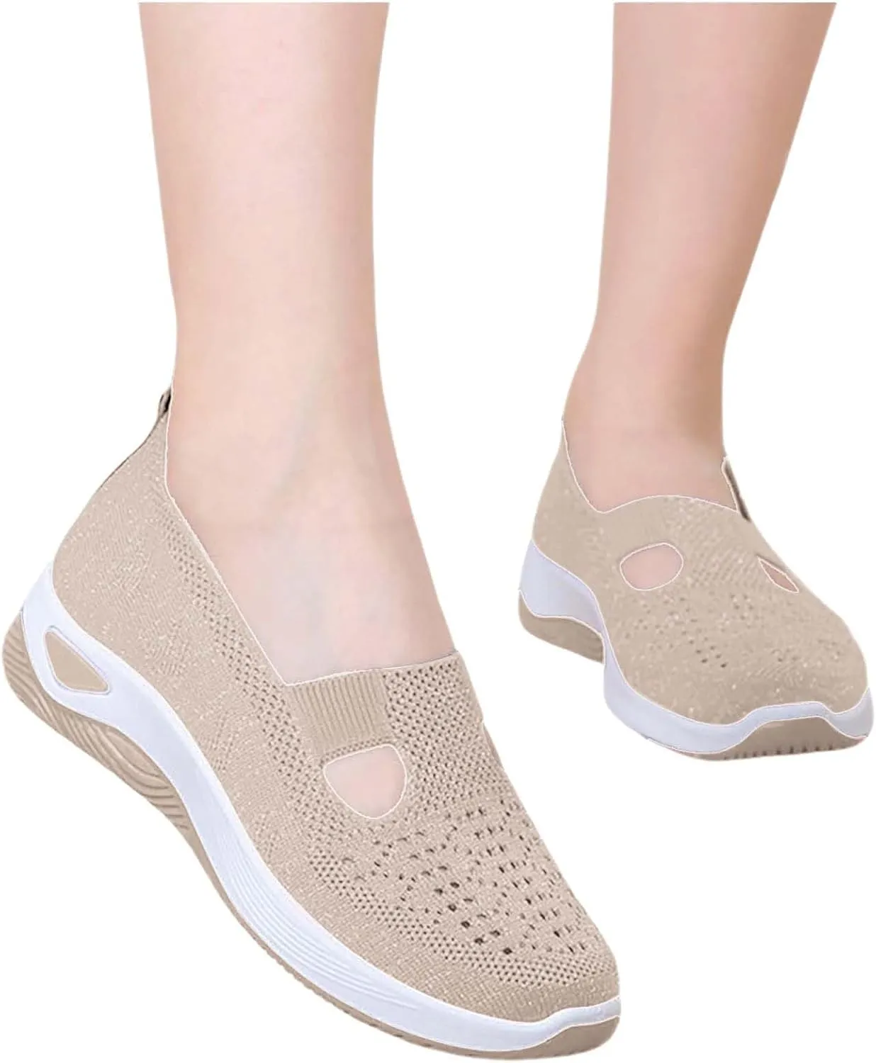 Women's Woven Orthopedic Breathable Soft Shoes Tennis Shoes Womens Dressy Women's Casual Shoes Slip On Sneakers Platform Tennis Shoe Trainers Shoe